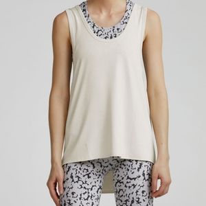 Varley Palmer Oversized Top in Eggnog /Off-white Long Tank NEW Womens Sz Med